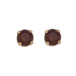 Solitaire Round Cut Birth Stone Ear Sense Stud Earrings
