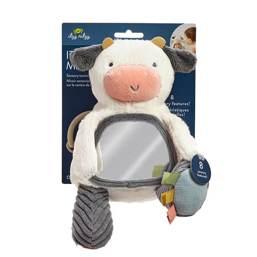 Carmen the Cow - Itzy Bitzy Mirror™ Travel + Tummy Time Toy