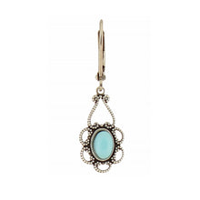 Load image into Gallery viewer, Oval Lace Flower Earring