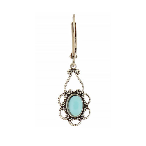 Oval Lace Flower Earring
