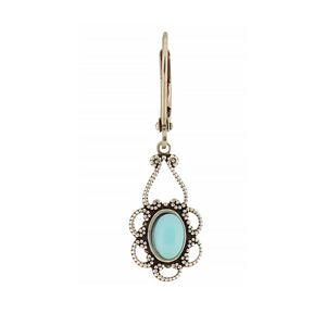 Oval Lace Flower Earring