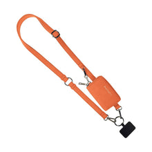 Load image into Gallery viewer, Clip &amp; Go Brushed Vegan Leather Phone Lanyard - Rfid Pouch