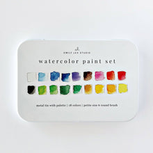 Load image into Gallery viewer, Watercolor paint set 18 colors with brush