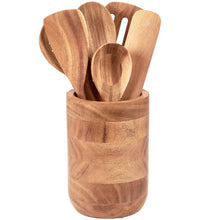 Load image into Gallery viewer, Acacia Wood Utensil Holder
