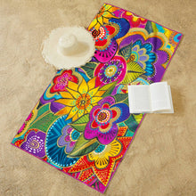 Load image into Gallery viewer, Beach Towel - Laurel Burch &quot;Carlotta&#39;s Garden&quot;