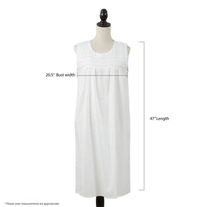 Embroidered Nightgown - Neckline Embroidery