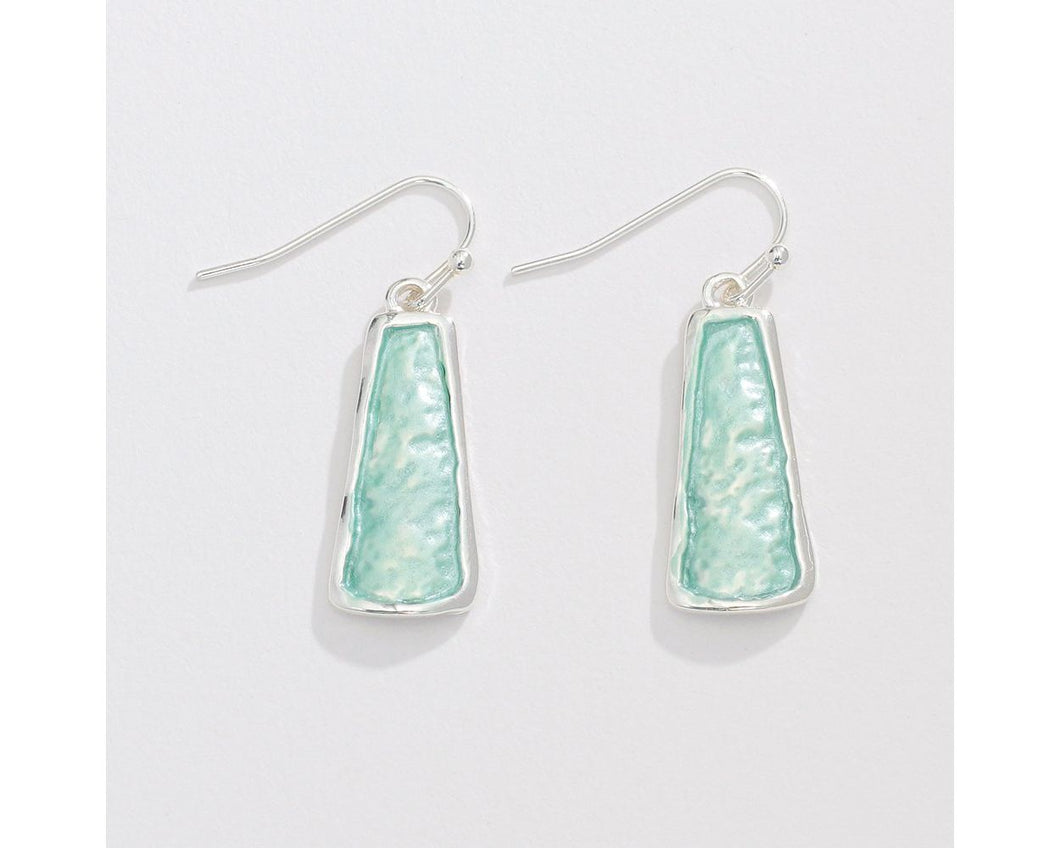 mint enamel earrings