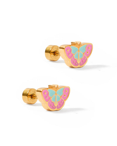 Screwback Stud Earrings - Blakely Butterfly
