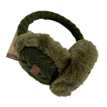 Load image into Gallery viewer, Cable Knit Faux Fur Earmuff EM3661