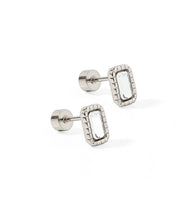Load image into Gallery viewer, Screwback Stud Earrings - Madison - Silver