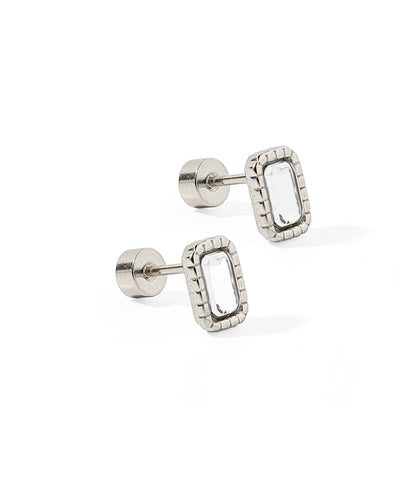 Screwback Stud Earrings - Madison - Silver