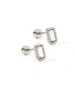 Screwback Stud Earrings - Madison - Silver