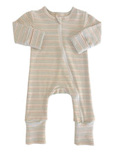 Load image into Gallery viewer, Multi Stripe / Organic 2-Way Zip Romper