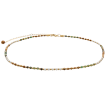 Load image into Gallery viewer, Peace Protector 2mm Beaded Healing Necklace (Gold)