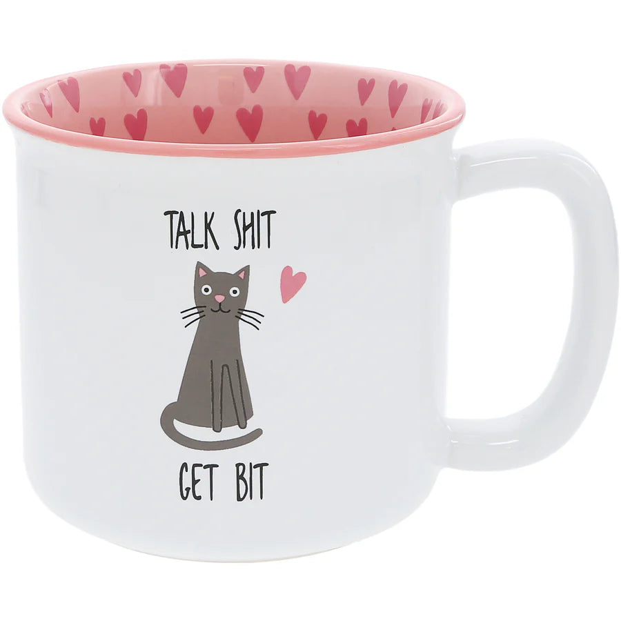 TALK SHIT GET BIT 18 OZ MUG