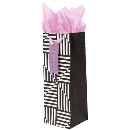 The Gift Wrap Company Mod Textile Bottle Gift Bag