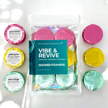 Load image into Gallery viewer, Vibe and Revive Shower Steamers 6 Pack - Made in USA