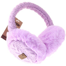 Load image into Gallery viewer, Cable Knit Faux Fur Earmuff EM3661