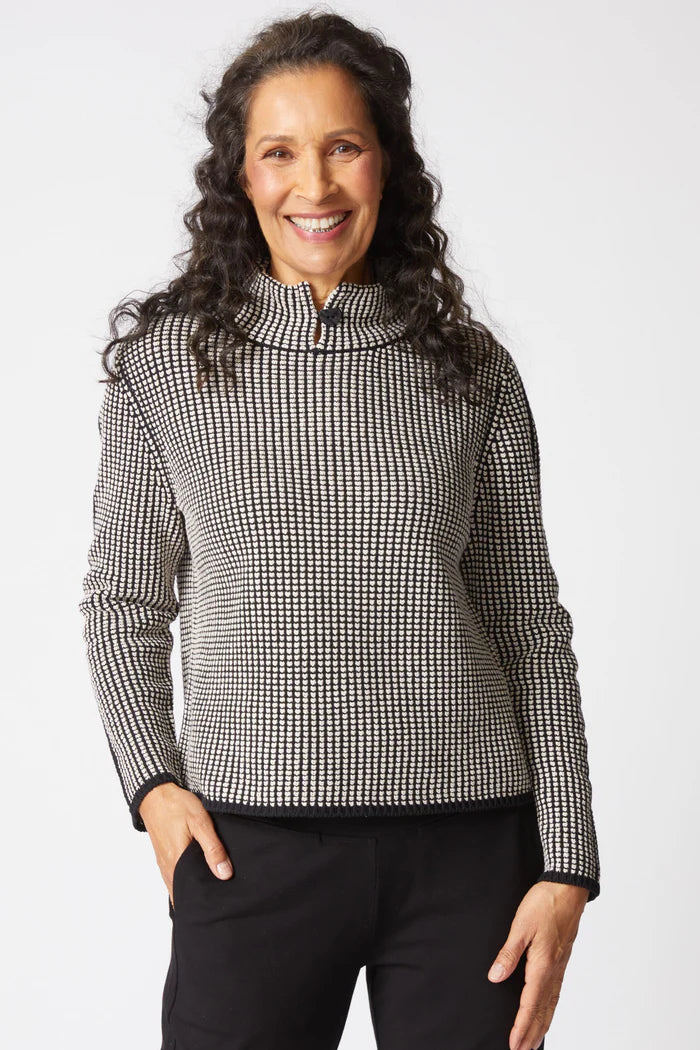 Night and Day Button Collar Sweater