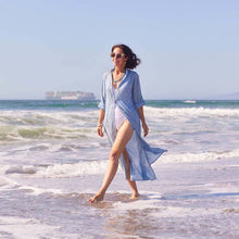 Load image into Gallery viewer, SURI NAVY Shirt Dress