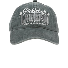 Load image into Gallery viewer, Pickleball Dark Gray Washed Cotton Twill Hat