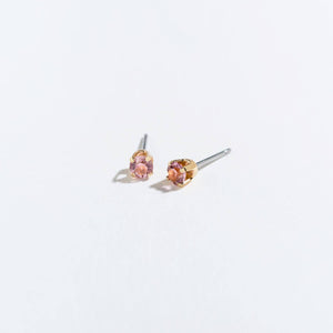 Solitaire Round Cut Birth Stone Ear Sense Stud Earrings