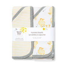 Load image into Gallery viewer, Little Ducks Organic Cotton Hooded Towels 2 Pack