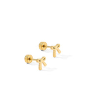 Load image into Gallery viewer, Screwback Stud Earrings - Ruby Bow