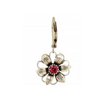 Load image into Gallery viewer, Layered Crystal Flower Earring