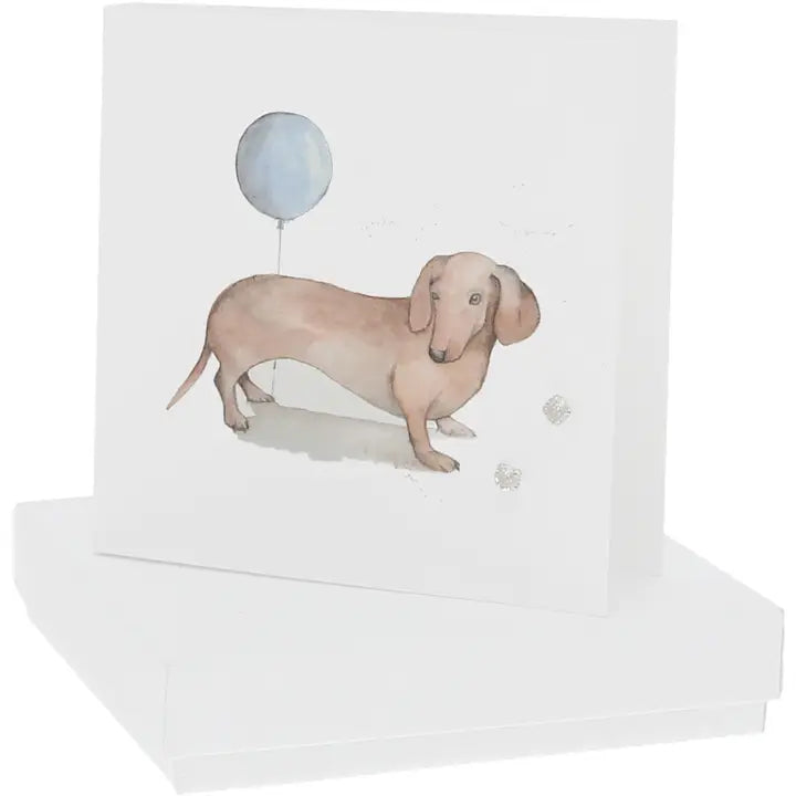 Balloon and Dog - Earring & Card Set