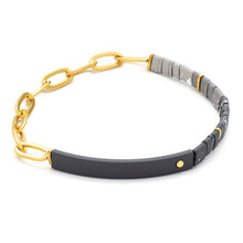 Load image into Gallery viewer, Good Karma Ombre w/Chain Bracelet - Strength &amp; Grace Charcoa