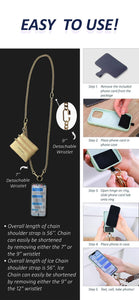 Clip & Go Crossbody Phone Accessory with Metal Chain