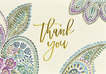 Load image into Gallery viewer, Watercolor Paisley Thank You Notes