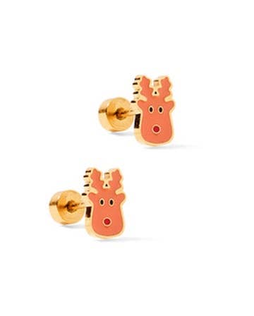 Screwback Stud Earrings - Rudolph