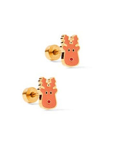 Screwback Stud Earrings - Rudolph