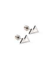 Load image into Gallery viewer, Screwback Stud Earrings - Mountain - Silver