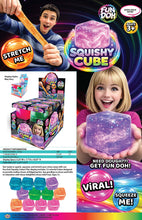 Load image into Gallery viewer, Fun Doh Squish &amp; Squeeze Sparkle Cube Fidget Toy