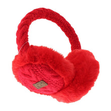 Load image into Gallery viewer, Cable Knit Faux Fur Earmuff EM3661