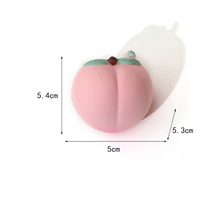Load image into Gallery viewer, Flocked PU Realistic Peach Squeeze Toy