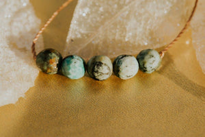 African Turquoise Intention Necklace for Growth - IN13