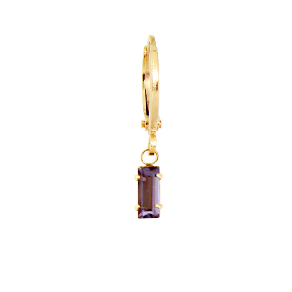 Crystal Baguette Huggie Earring