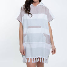 Load image into Gallery viewer, Freya Hooded Terry Cloth One Size Poncho Swimsuit Cover Up