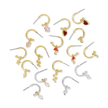 Load image into Gallery viewer, Hoops with Drop - Flower - FLOWER