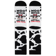 Load image into Gallery viewer, Moo Bitch, Get Out The Hay! Cow Socks