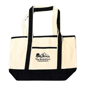 Berkshires Heavy Canvas Small Deluxe Tote Bag with Black Trim
