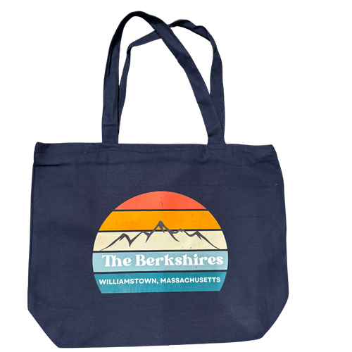 Navy Berkshires Zippered Tote