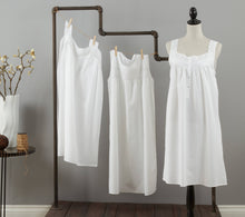 Load image into Gallery viewer, Embroidered Nightgown - Neckline Embroidery