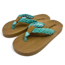 Load image into Gallery viewer, Harbor Pool Blue Flip Flops