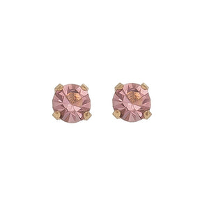 Solitaire Round Cut Birth Stone Ear Sense Stud Earrings