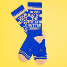 Load image into Gallery viewer, Dogs Make The World Better Gym Crew Socks